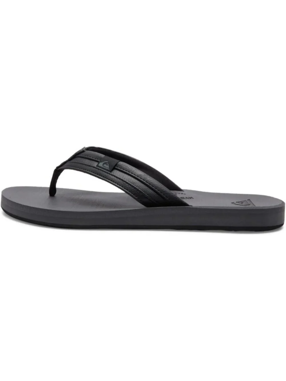Men's Black Grey Suede Flip Flops Arch Support Athletic Sandals Thong Casual